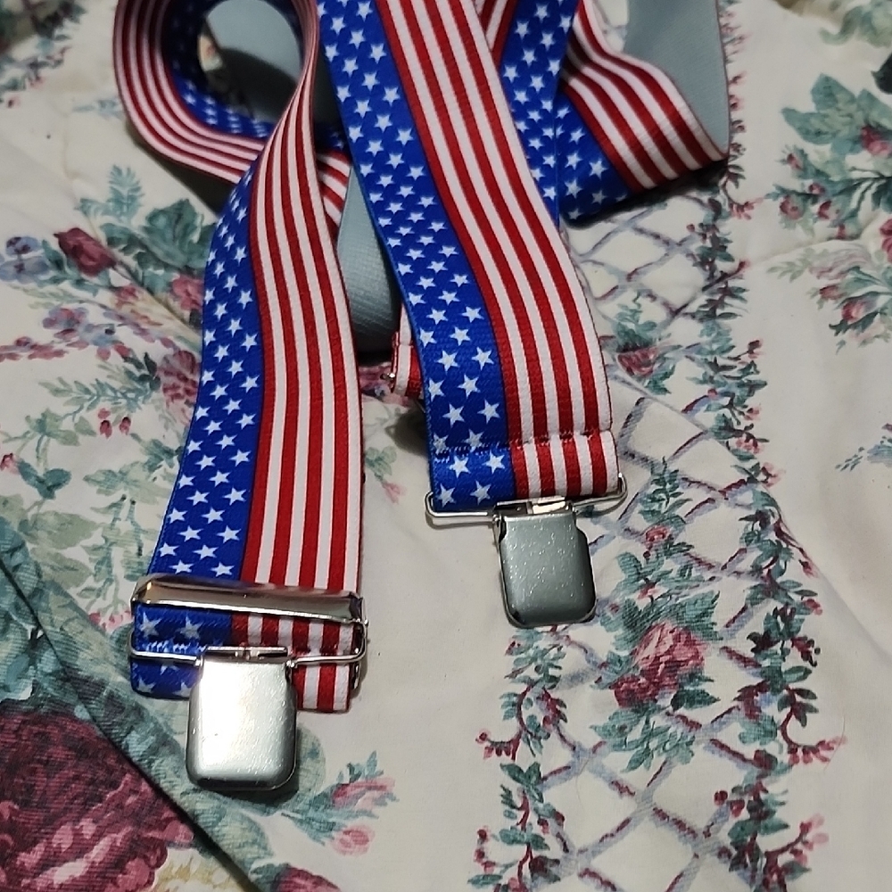 Patriotic American Flag Suspenders